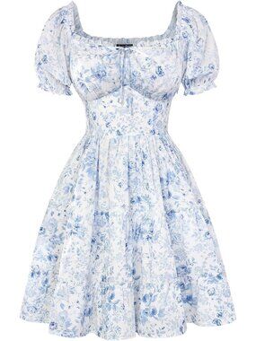 Floral Corset Mini Dress for Women & Teens | Summer Short Sundress, Cute